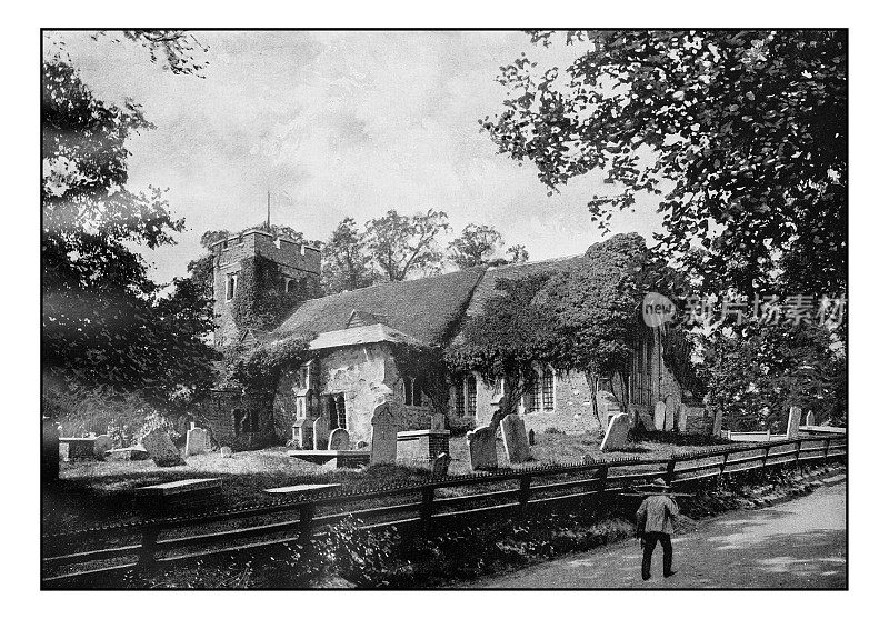 伦敦古董照片:Chingford old Church